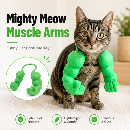 Mighty Meow Muscle Arms Toy - Funny Cat Costume Toy