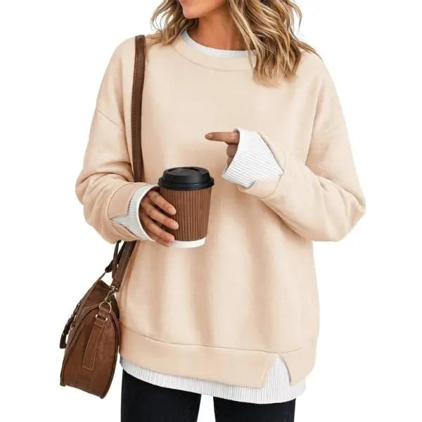 Casual-style sweatshirt with a 'faux-layered' look.