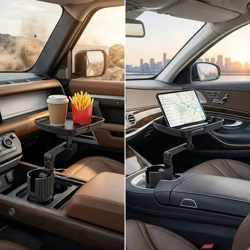 Universal 360° Swivel Car Cup Holder Tray