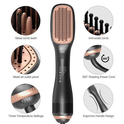 One-Step Hair Dryer and Styler All-in-One Brush for Smooth Hair