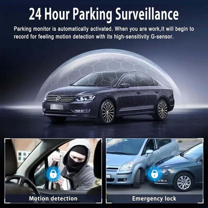 Full View Car Dash Cam System for Front and Rear Recording
