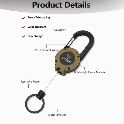 Retractable Carabiner Keychain