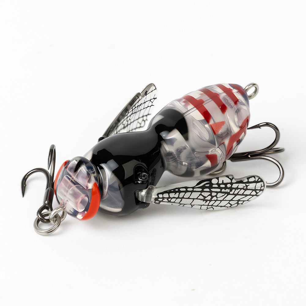 🐝 Bionic Wasp Crawl Bait - Topwater Micro Fishing Lure with Acoustic Noise Steel Balls for Bass & Pike Professional Anglers