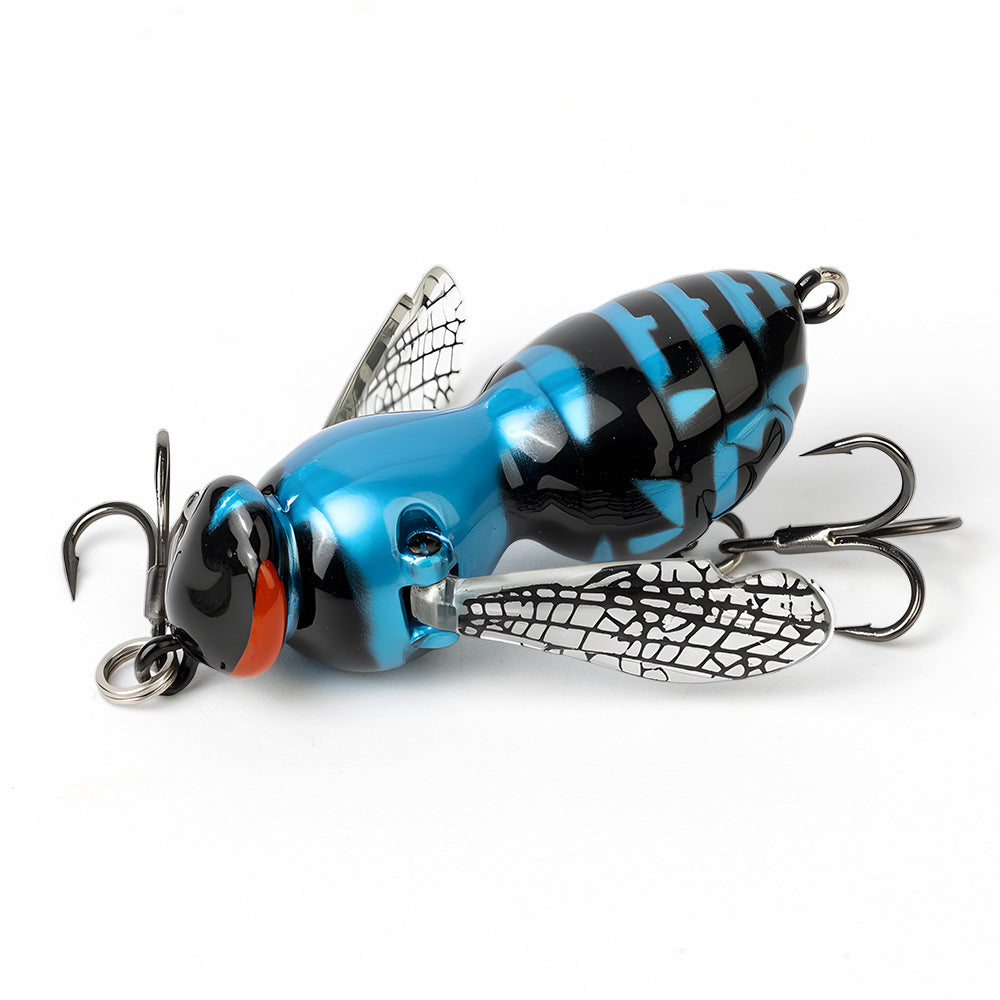 🐝 Bionic Wasp Crawl Bait - Topwater Micro Fishing Lure with Acoustic Noise Steel Balls for Bass & Pike Professional Anglers