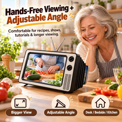 📺 Retro TV Phone Screen Magnifier – Foldable 3D Video Enlarger & Desktop Stand