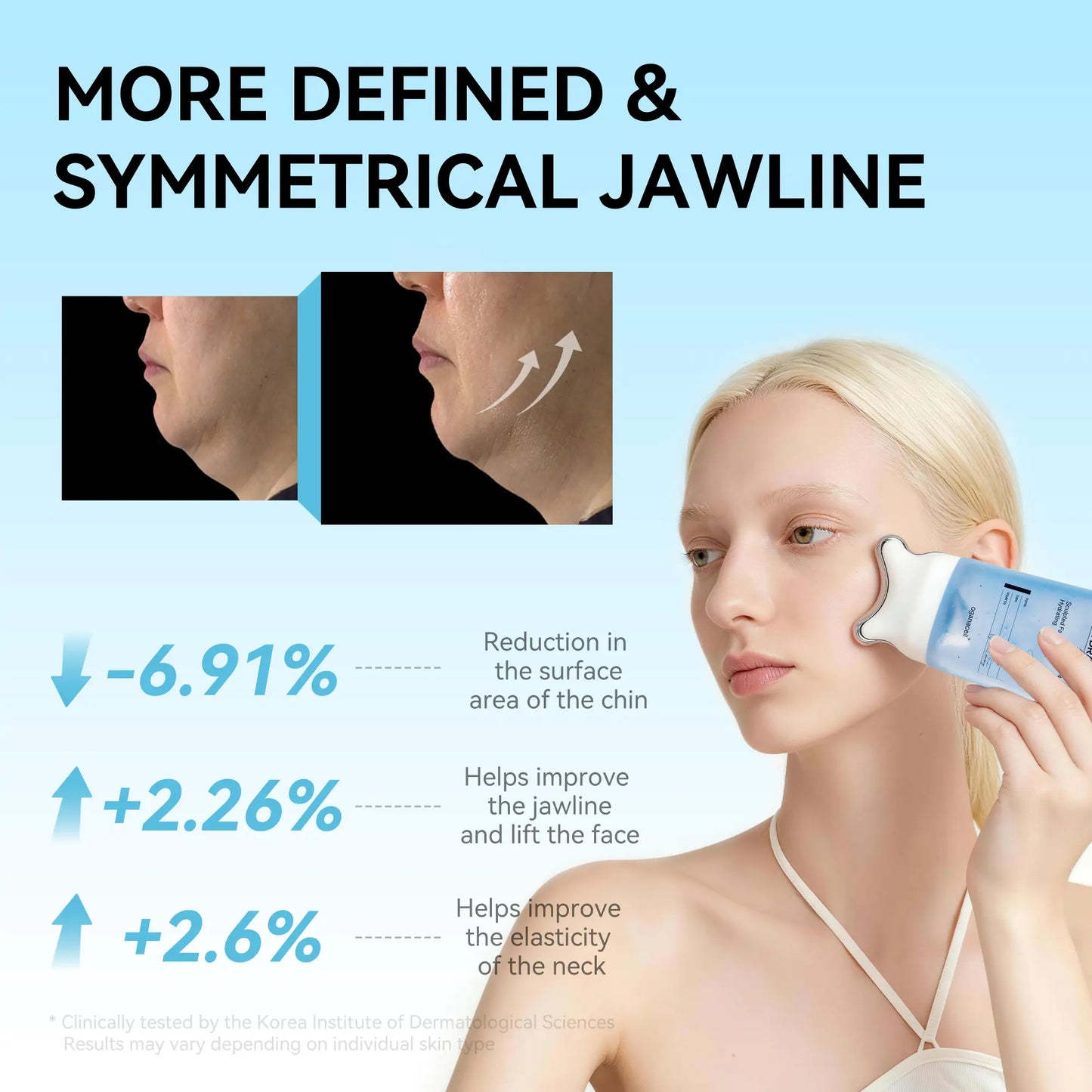 [Jeffree Star Pick] Oganacell PDRN Peptide Gua Sha Lifting Gel Cream for Jawline Definition, Face Sculpting & De-Puffing, Firming & Elasticity Care for Dry and Sagging Skin, Glass Skin Glow, At-Home Facial Care | Korean Skincare