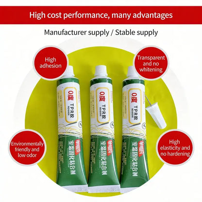 20ml 0° TPR Glue - Water Resistant, Easy to Use, Fast Drying, Surface Dry in 2-10 Minutes, Soft Flexible Seal, Transparent Room Temperature Sealing Adhesive for Squishy Toy Repairs, Keep Out of Reach of Children, Repairing