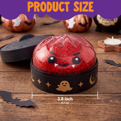 Halloween Dumpling Stress Relief Toys, 1pcs/3pcs/6pcs with Steamer Storage Boxes,Slow‑rebound maltose squishy toys, ideal for Halloween party gifts, featuring grimace pumpkin and little devil designs