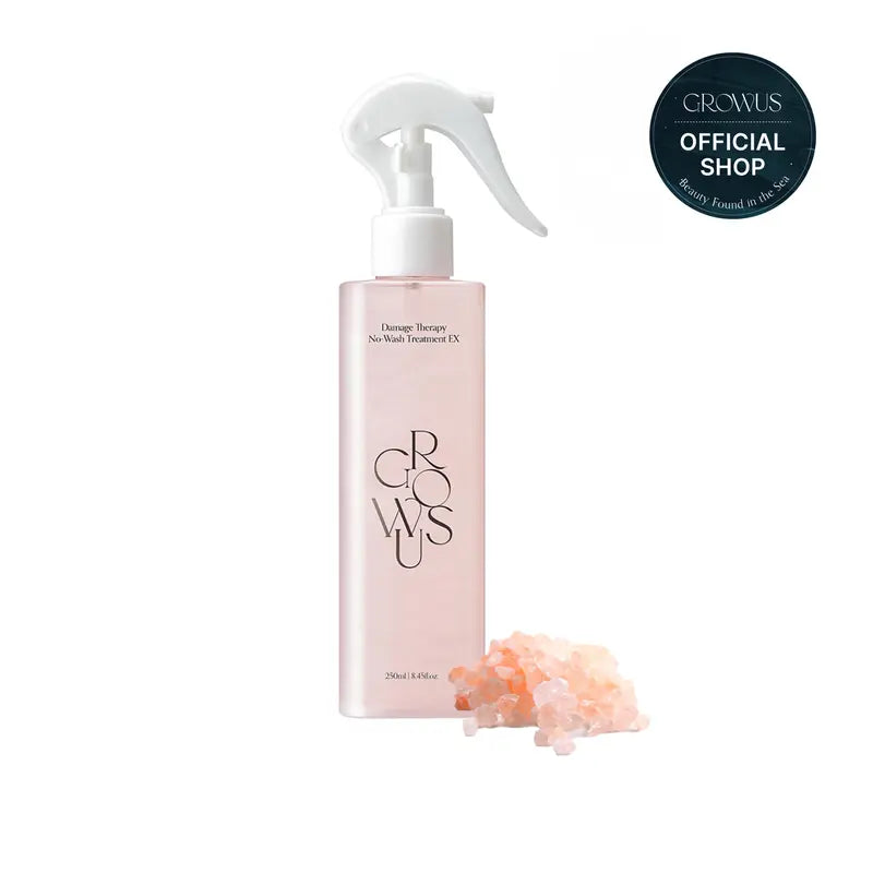 GROWUS Due Rose Damaged Hair Leave-In Treatment Spray 250ml - Haircare Beauty Products, Leave In Conditioner for Adults Wavy Dry Hair, Ceramide Keratin 7 Collagen, Anti-Frizz Glossy Shine, Rose Musk Perfume