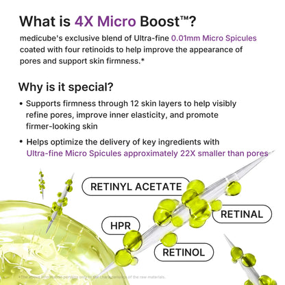 [NEW] [medicube] Vita A Retinal Volume Booster | Retinal + Volufiline + 4X-Retinoid + 4X Micro Boost | Anti-aging, Plumping | Care for Pores, Look of Fine Lines, Skin Elasticity & Firmness For Smoother, Firmer & Youthful-looking Skin  | Korean Skincare