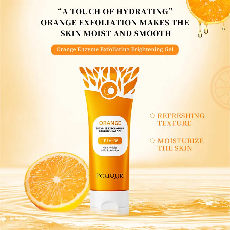 Orange Exfoliating Gel Moisturizer Face Body Scrub