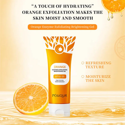 Orange Exfoliating Gel Moisturizer Face Body Scrub