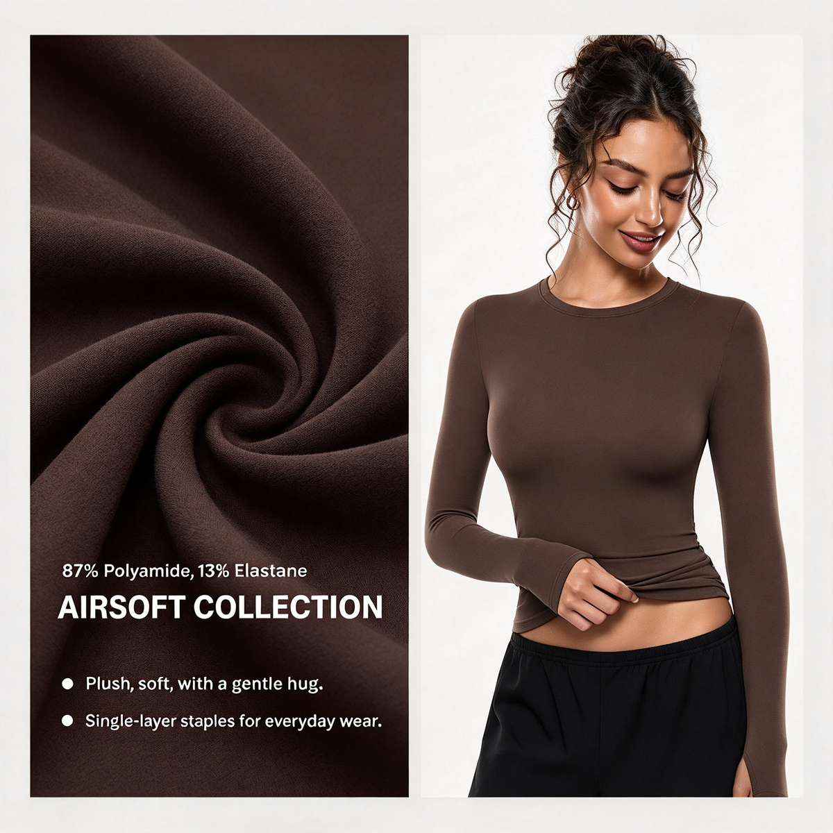 Soft Single-Layer Basic Long Sleeve Shirts See Through Breathable Wear Casual Sporty Shirt