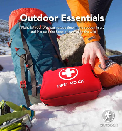 160-Piece Waterproof Portable Trauma First Aid Kit for Home, Car, Travel & Outdoor Safety 🩹