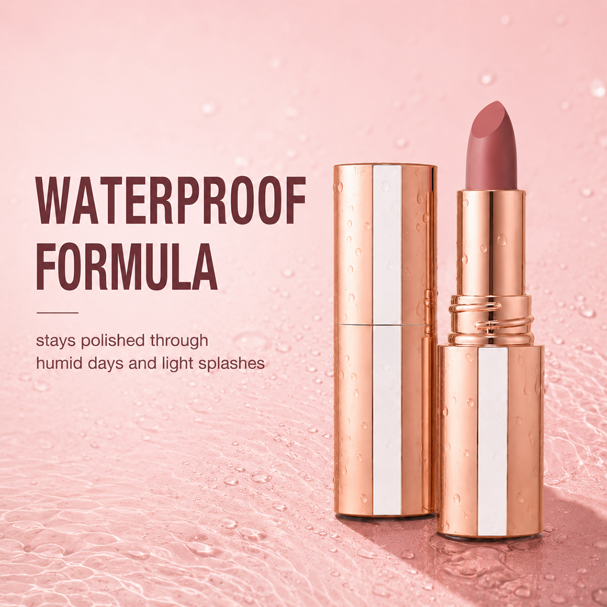 24H Long‑Lasting Matte Lipstick – Smudge‑proof, transfer‑resistant, vibrant colour.