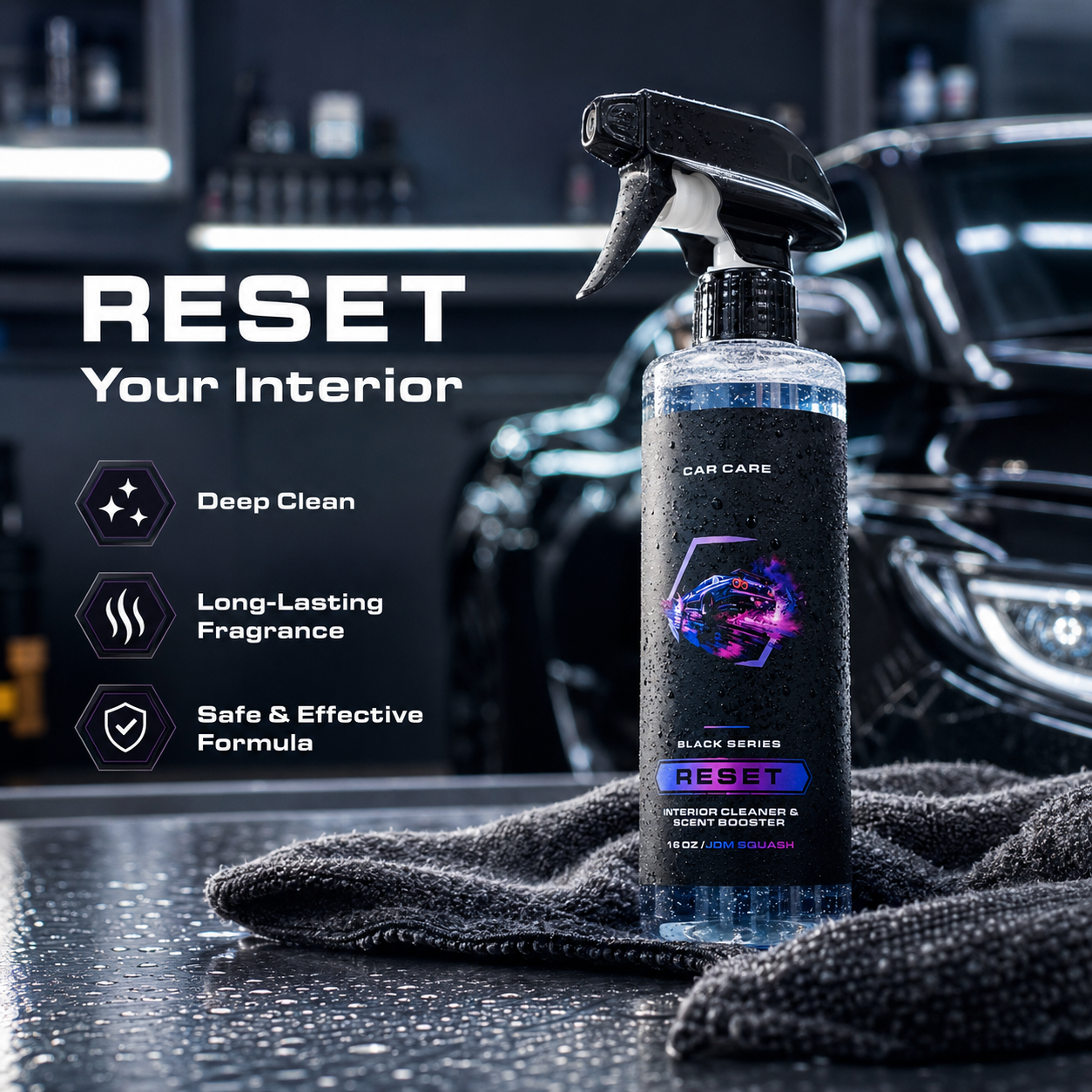 Deep Cleaning Car Interior Cleaner for All Surfaces