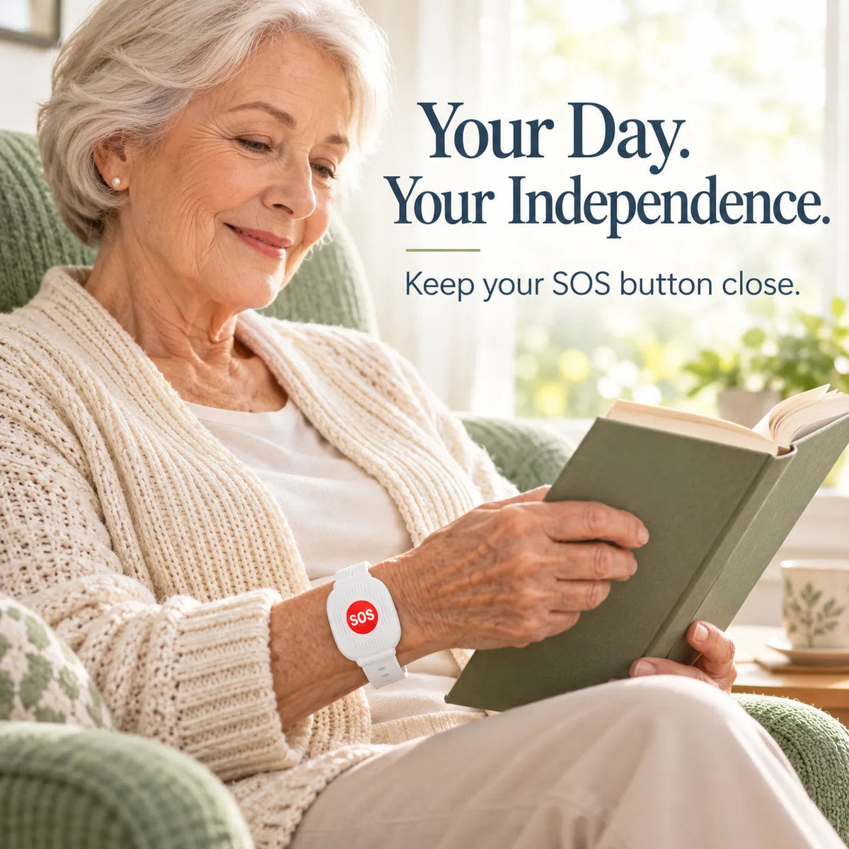 ⌚ Wi-Fi SOS Alert Bracelet for Seniors – Wearable Help Button with Family App Alerts 🤍