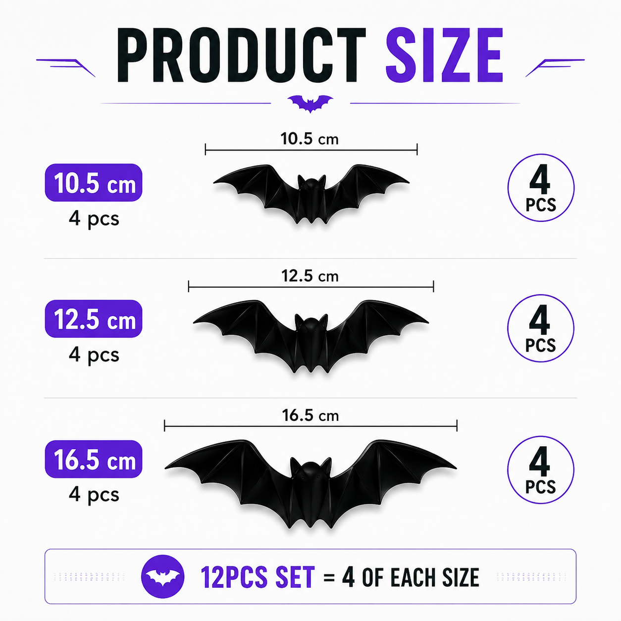 3D LED Bat Wall Lights for Halloween Decor