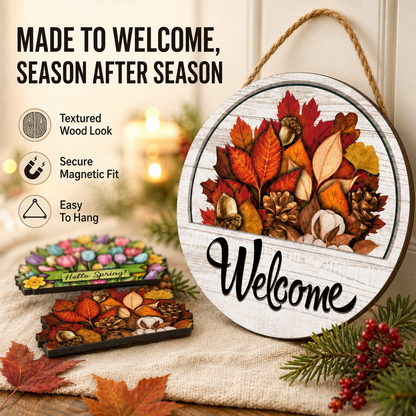 12 Pcs Interchangeable Welcome Sign for Front Door