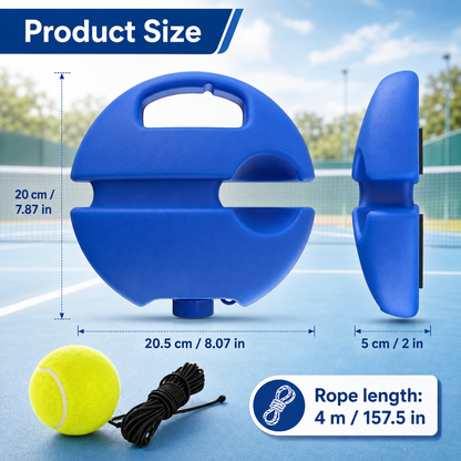 2 Piece Portable Tennis Trainer Set with Rebound Balls