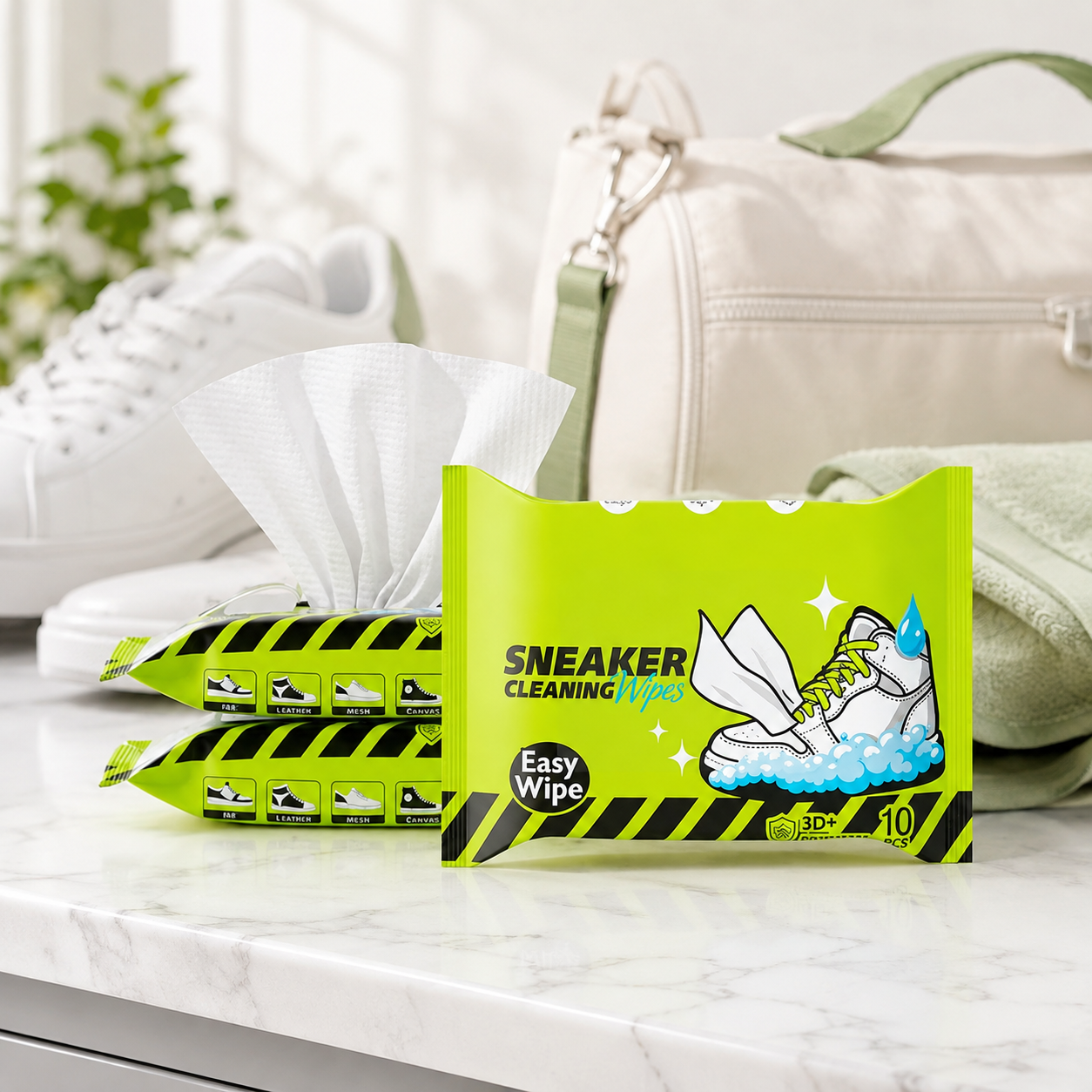 Complete Shoe Cleaning and Care Kit with Brushes and Stain Removal Wipes