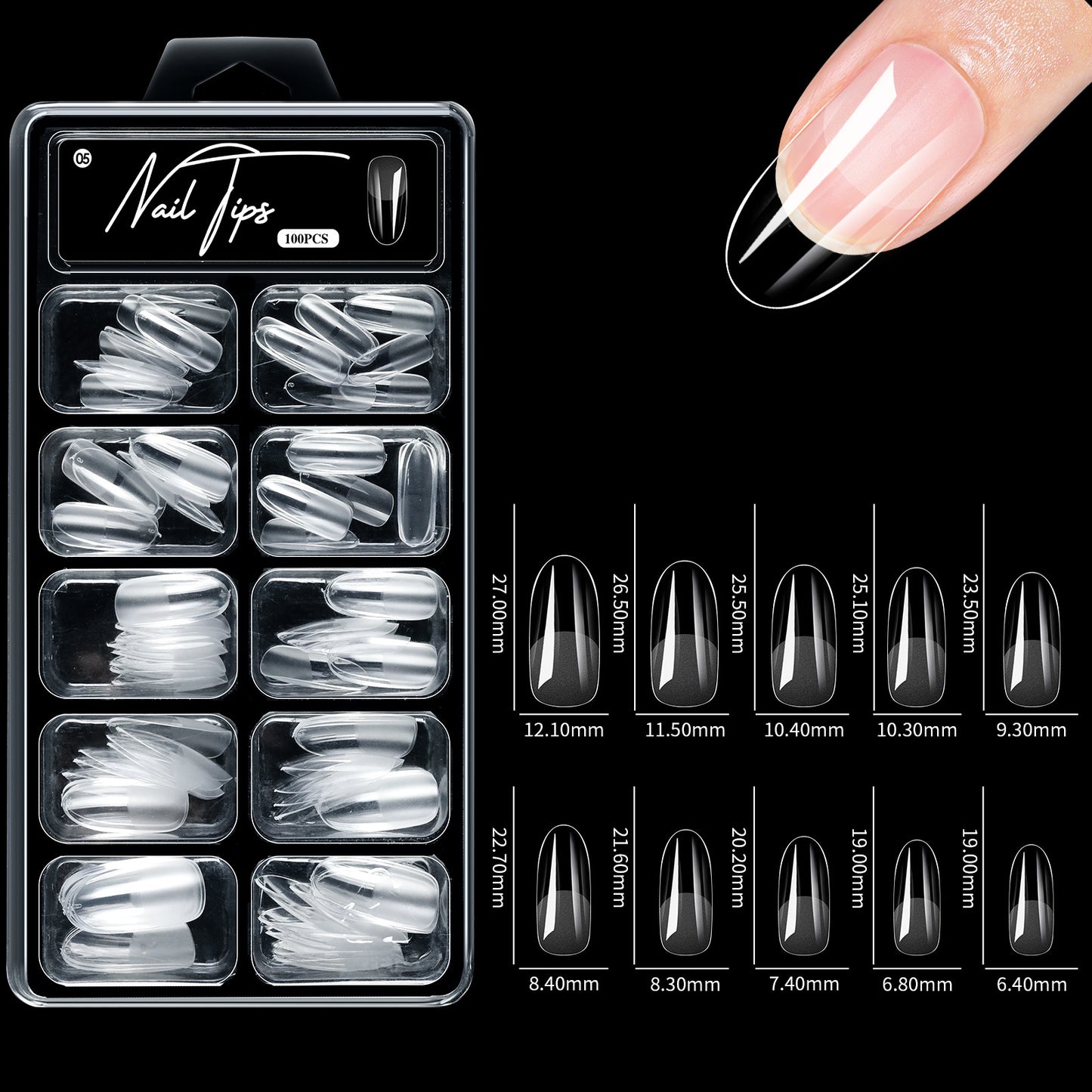 Femmekin SculptFit Nail Tips, 100PCS Pre-Etched