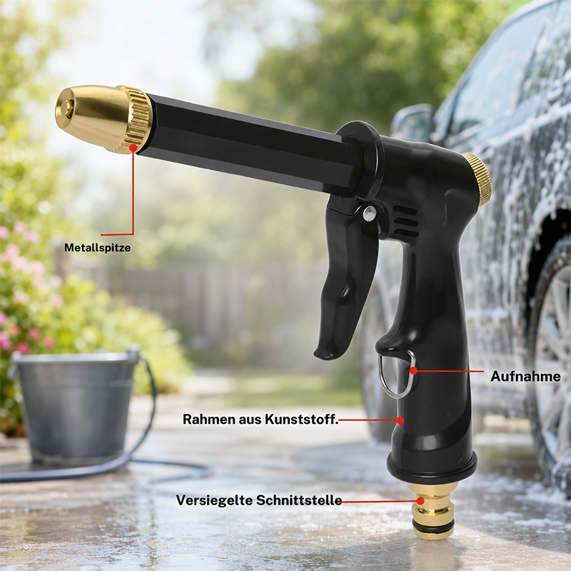 High Pressure Garden Hose Sprayer for Car Wash Pet Cleaning and Outdoor Use