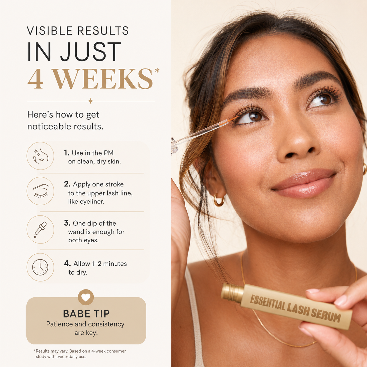 Essential Lash Serum for Longer, Natural Lashes