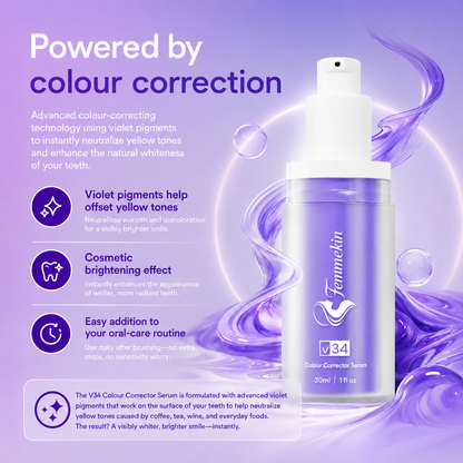 Purple Tooth Colour Corrector for Temporary Stain Concealing and Brightening