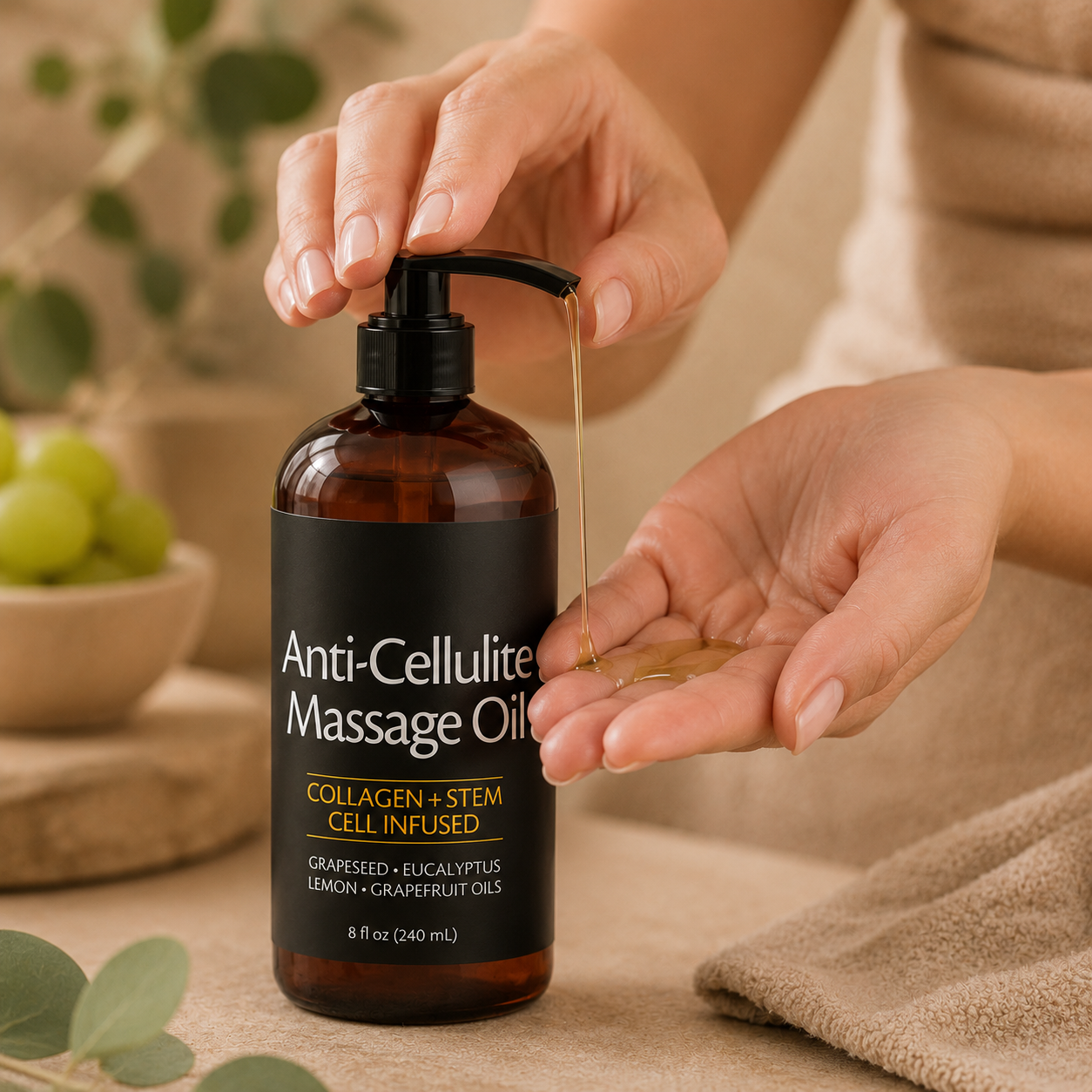 Firming Body Massage Oil with Collagen and Plant Extracts
