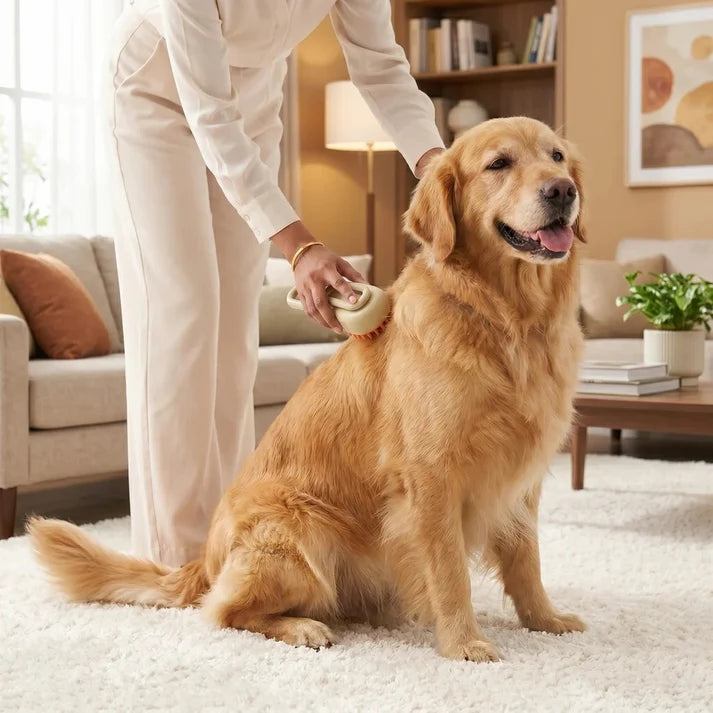 3-in-1 Steam Pet Grooming and Deshedding Brush