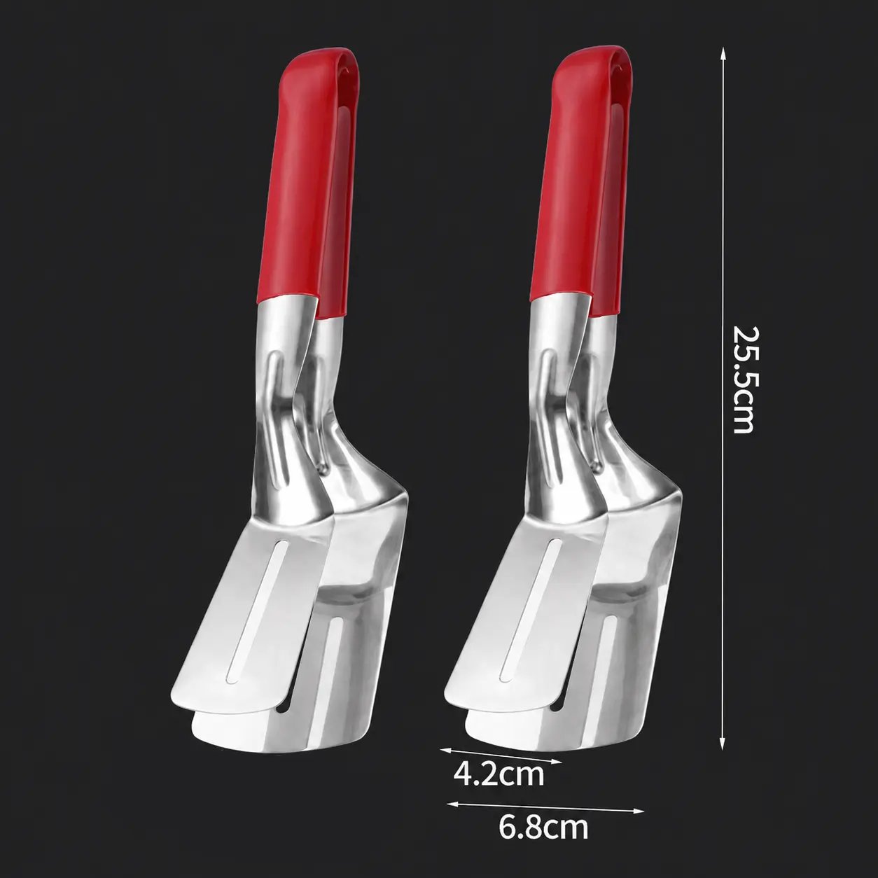 🍳 2-in-1 Stainless Steel Spatula Tongs – Grip, Flip & Serve