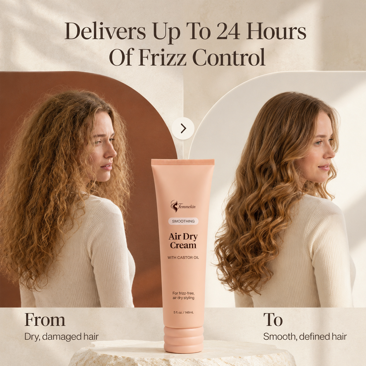 Air Dry Smoothing Cream for 24 Hour Frizz Control