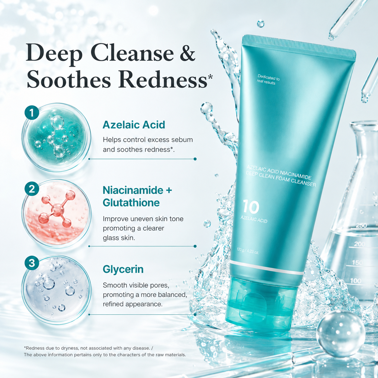 Azelaic Acid Gummy Whip Cleanser with Niacinamide for Pore Cleansing
