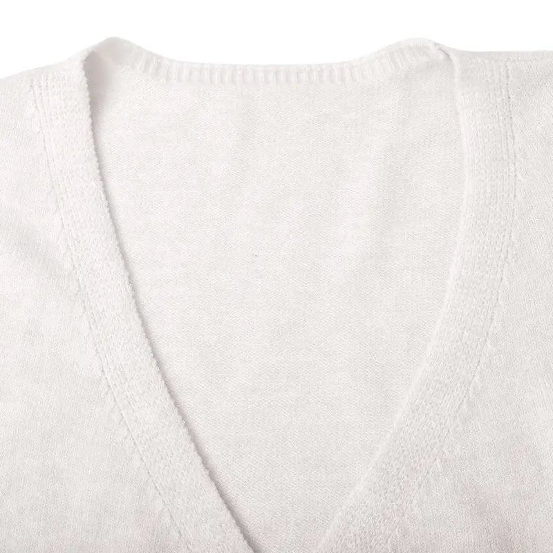 Fisoew Womens V Neck Wrap Cardigan Sweaters Casual Tie Belted Long Lantern Sleeve Slim Fit Knit Crop Pullover Tops SohoChic
