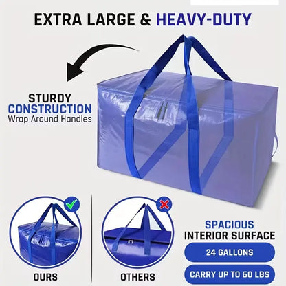 STOWM 6 Heavy-Duty Extra Large Moving Bags - Blue