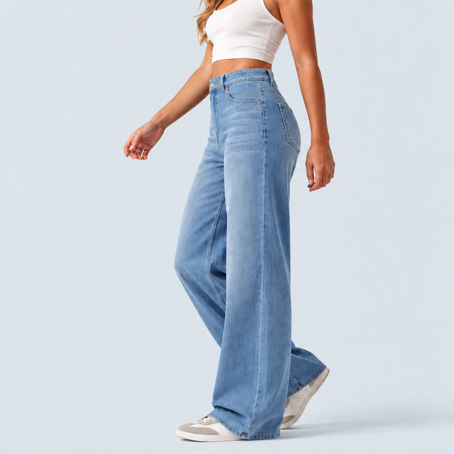 Women's High-Waisted Sculpting Straight-Leg Jeans