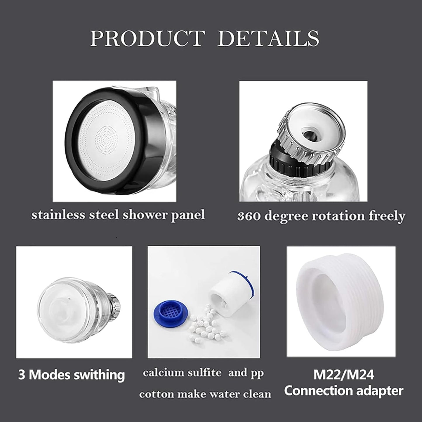 360° Rotating Faucet Filter Extender with 3 Water Modes