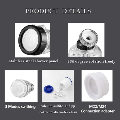 360° Rotating Faucet Filter Extender with 3 Water Modes