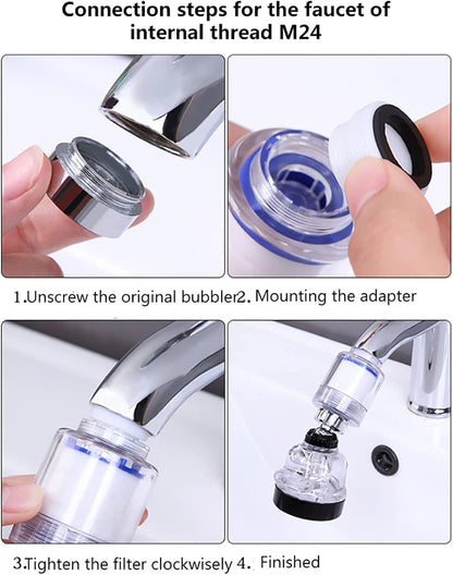 360° Rotating Faucet Filter Extender with 3 Water Modes