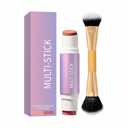 Double Ended Cream Blush and Bronzer Stick with Brush