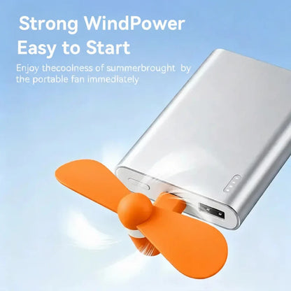 3 in 1 Mini Plug In Phone Fan for Lightning Type C and Micro USB