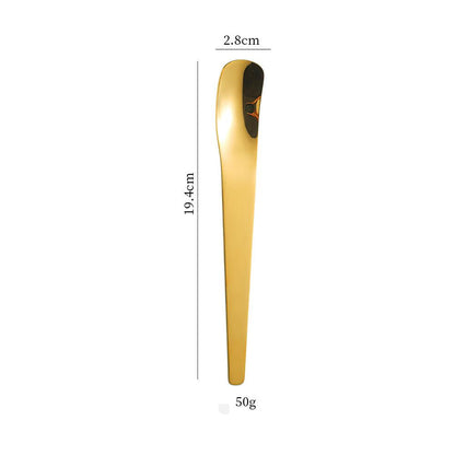 Stainless Steel Dessert Spoon with Long Ergonomic Handle