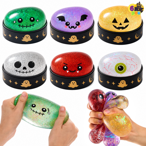 🎃👻Halloween Dumpling Stress Relief Toys with Steamer Storage Boxes