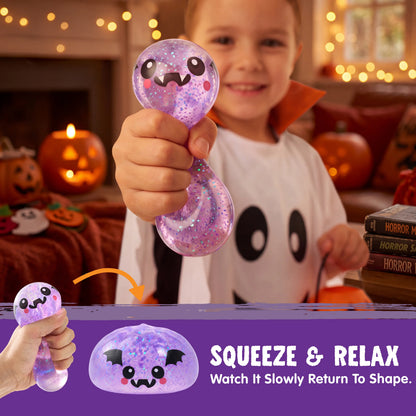 Halloween Dumpling Stress Relief Toys, 1pcs/3pcs/6pcs with Steamer Storage Boxes,Slow‑rebound maltose squishy toys, ideal for Halloween party gifts, featuring grimace pumpkin and little devil designs
