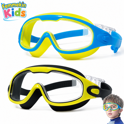 Femmekin Kids Swim Goggles 2 Pack - UV Protection & Anti-Fog