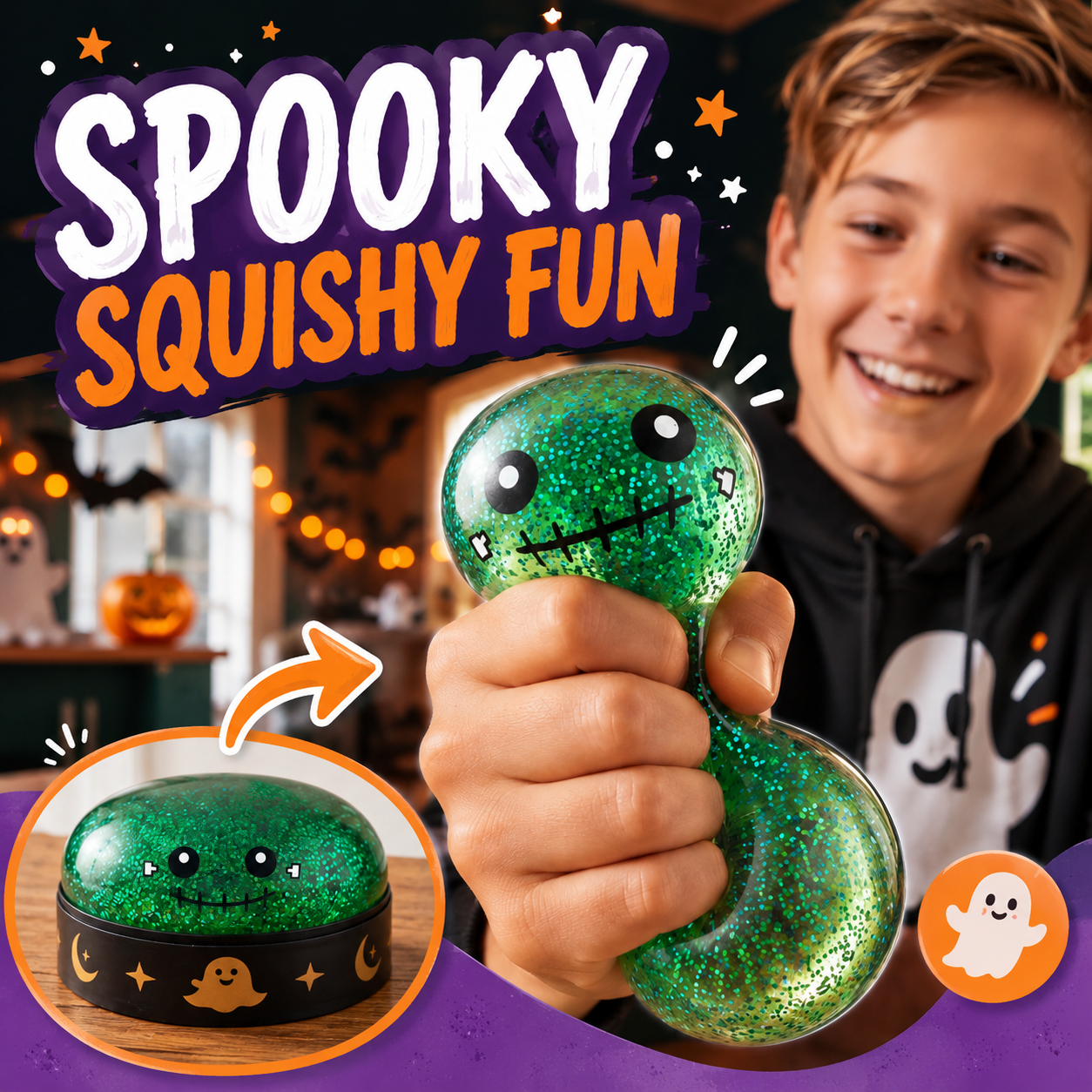 🎃👻Halloween Dumpling Stress Relief Toys with Steamer Storage Boxes