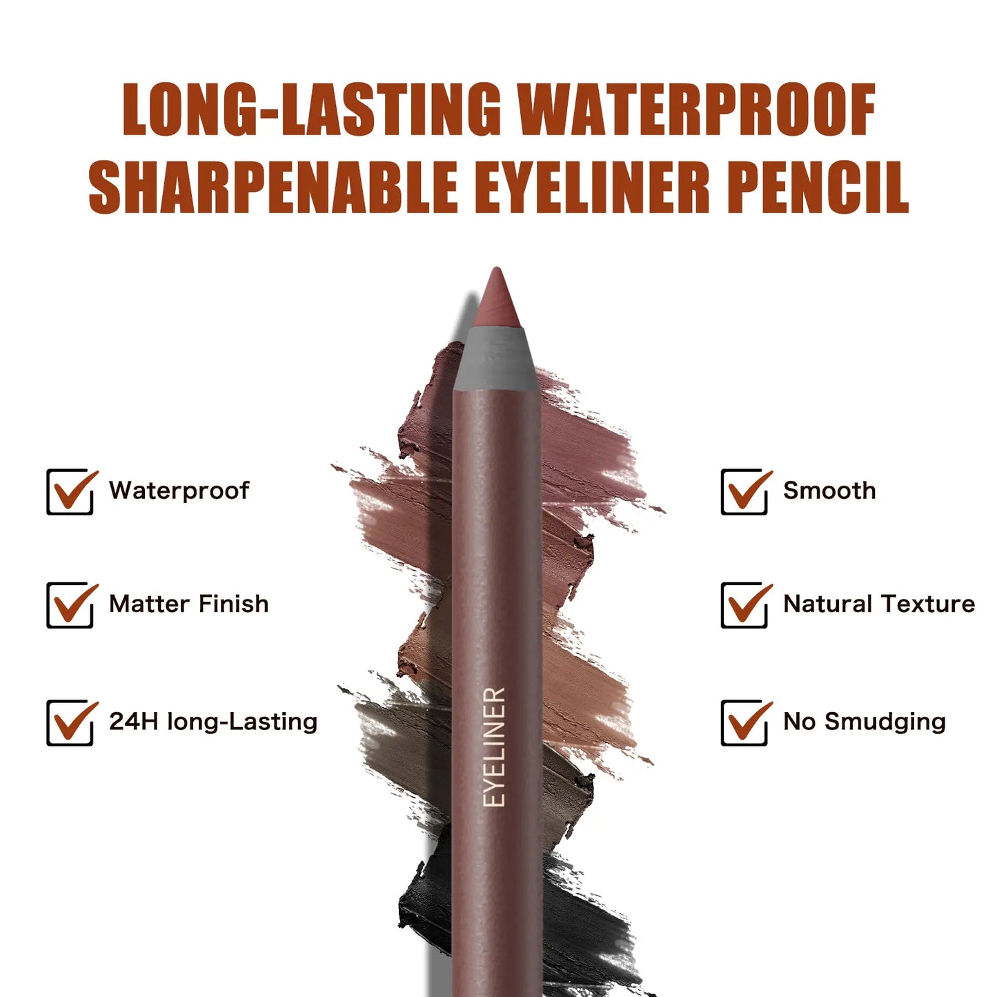 24H Waterproof Smudge-Proof Eyeliner Pencil
