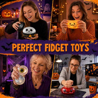 🎃👻Halloween Dumpling Stress Relief Toys with Steamer Storage Boxes