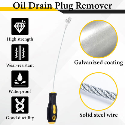 Heavy-Duty Magnetic Oil Drain Bolt Removal Tool 14 in